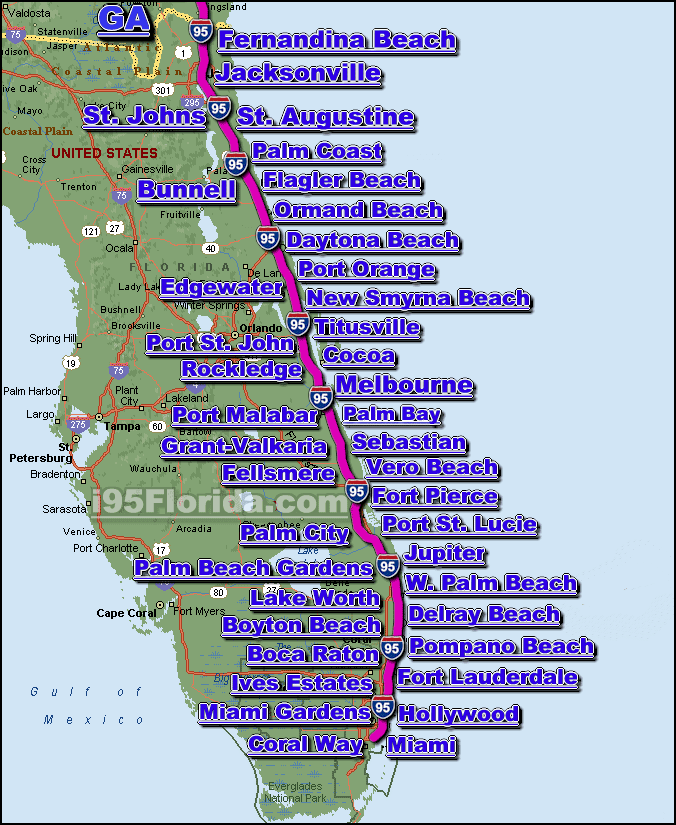 I 95 Florida Traffic Maps And Road Conditions